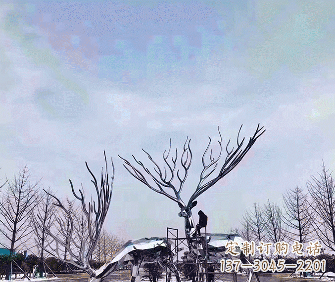 菏泽鹿群立体雕塑