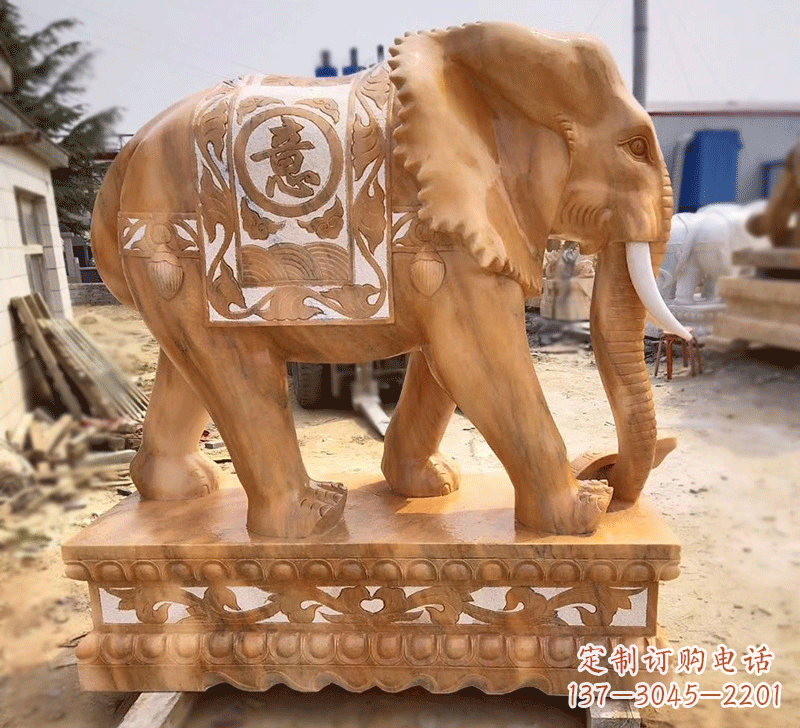 菏泽精美大象雕刻