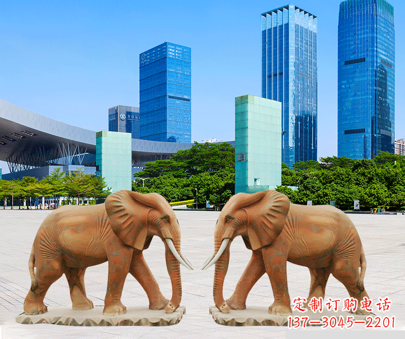 菏泽精美大象雕塑