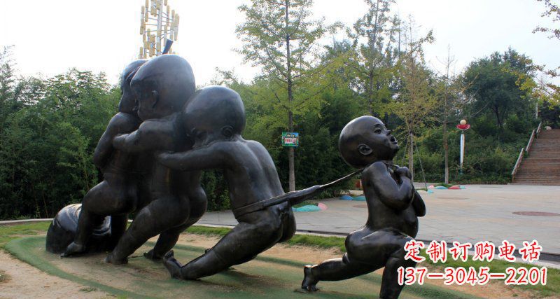 菏泽萝卜街头铜雕的精美景观