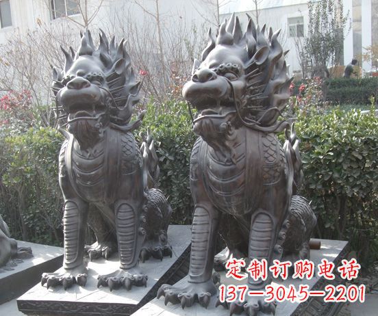 菏泽霸气的铜狮子