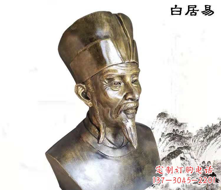 菏泽白居易古代人物铜雕 (2)