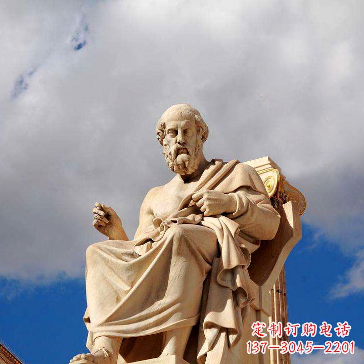 菏泽柏拉图砂岩石雕景观-公园广场世界知名人物雕塑