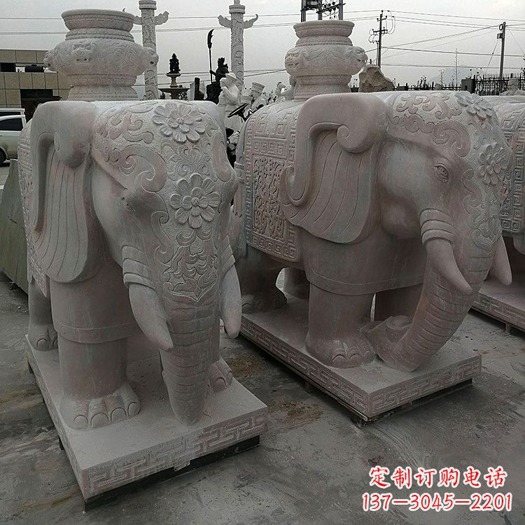 菏泽宝瓶(保平安)石雕大象