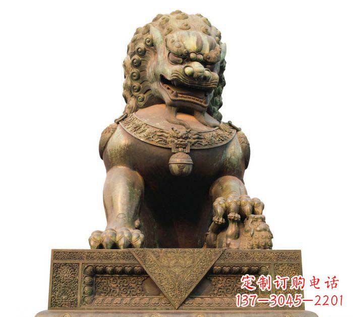 菏泽巍峨雄壮的狮子铜雕