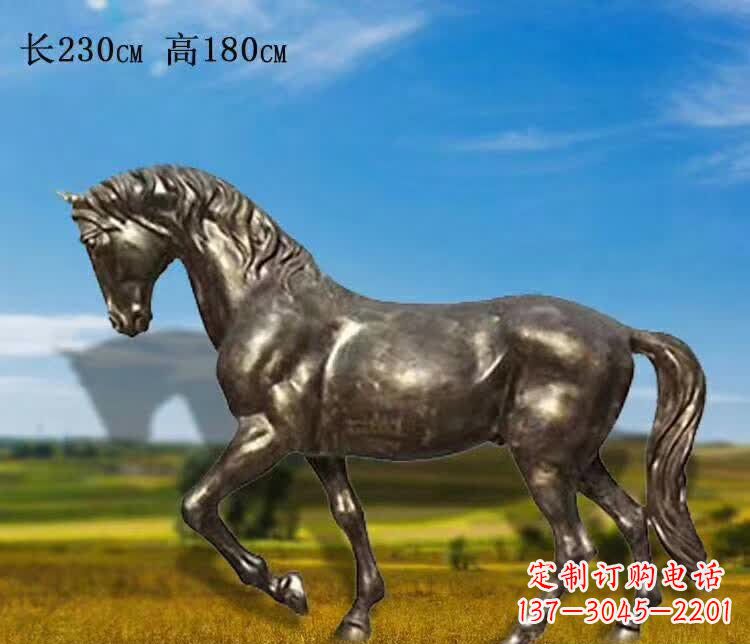 菏泽奔马铜雕 (2)