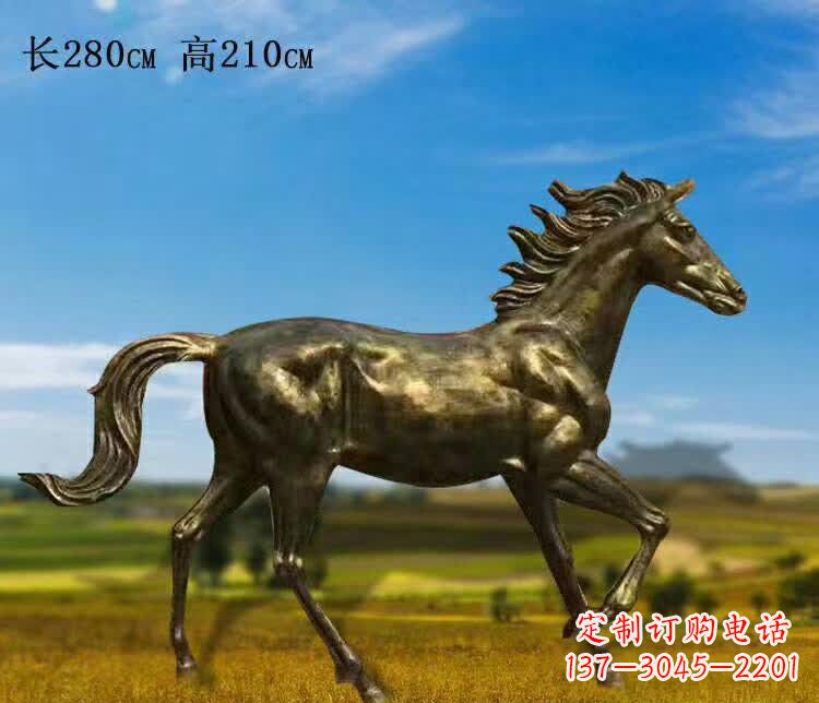 菏泽奔马铜雕 (3)