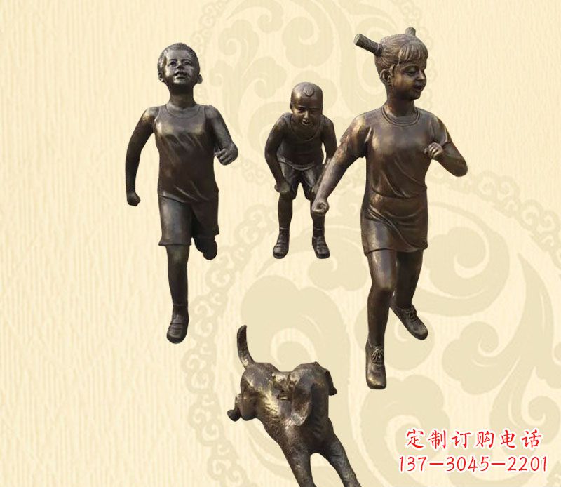 菏泽“活力四射儿童铜雕”