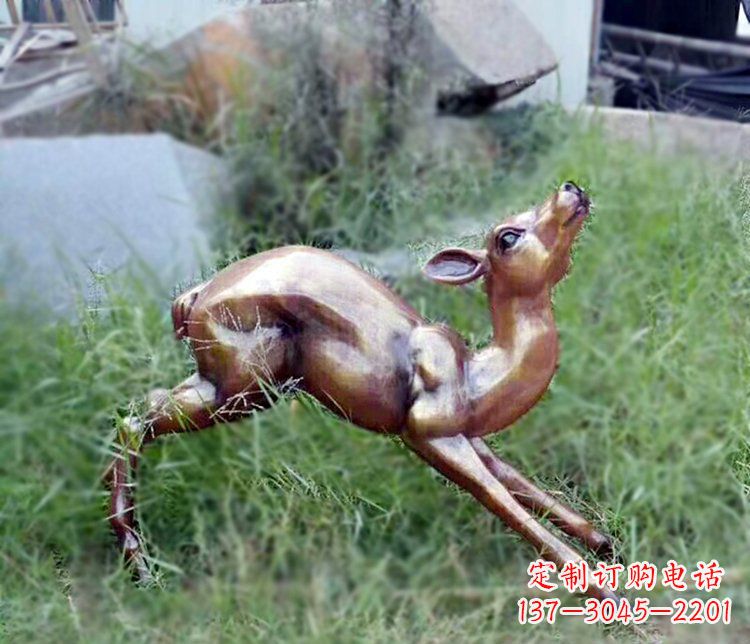 菏泽精美玻璃钢仿铜动物摆件