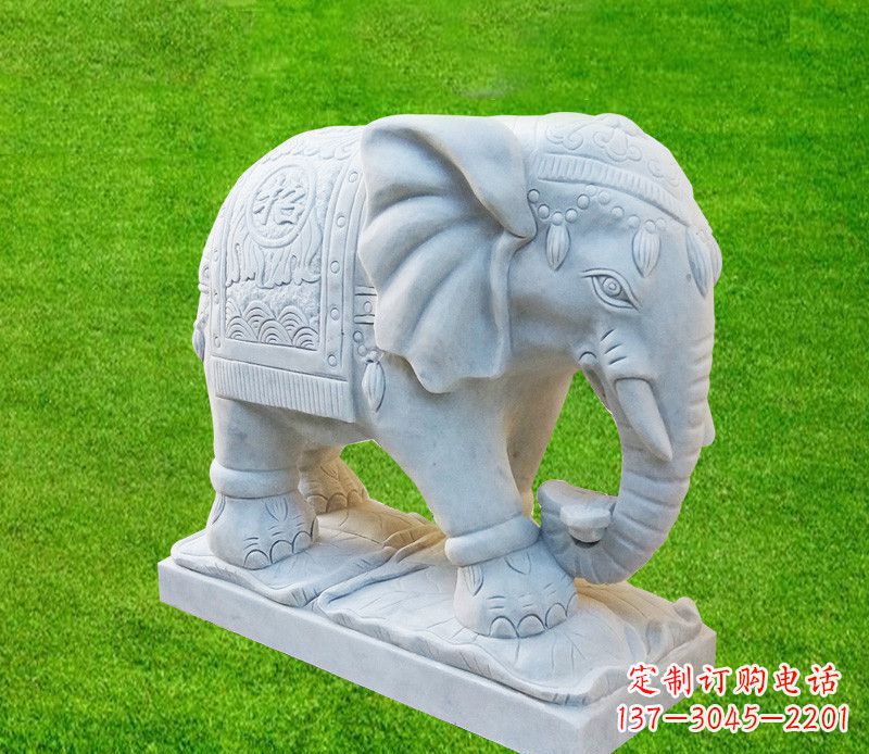 菏泽雕刻精美大象石雕