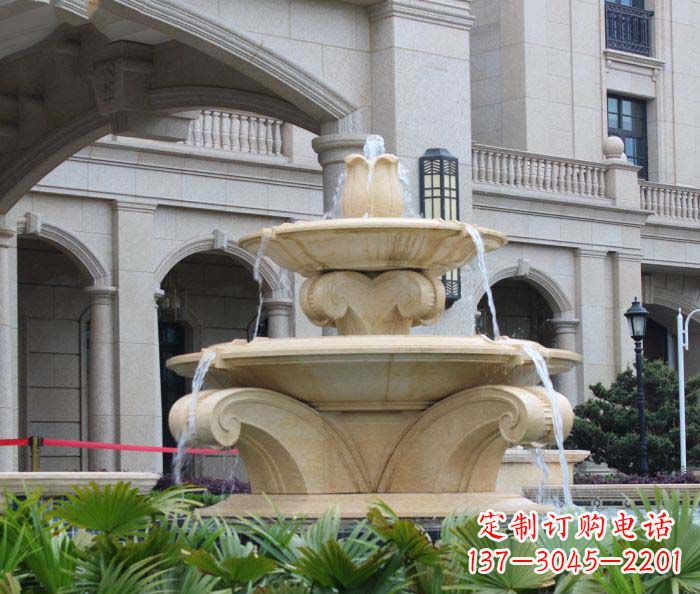 菏泽别墅景观欧式喷泉石雕_1