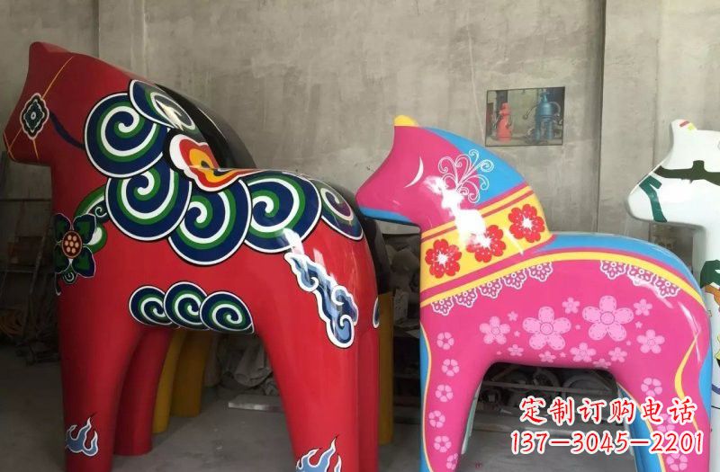 菏泽新颖独角兽彩绘玻璃钢装饰品