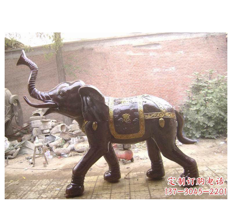 菏泽玻璃钢大象坐骑雕塑