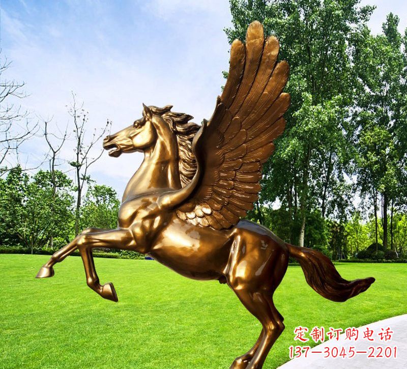 菏泽玻璃钢仿铜动物马雕塑精美的艺术品