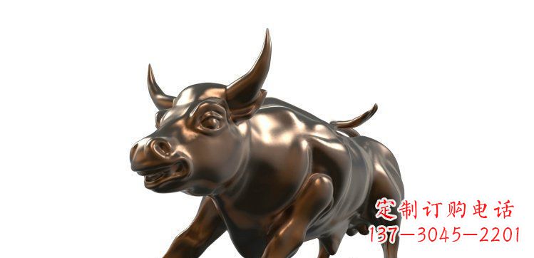 菏泽玻璃钢仿铜牛公园动物雕塑_1
