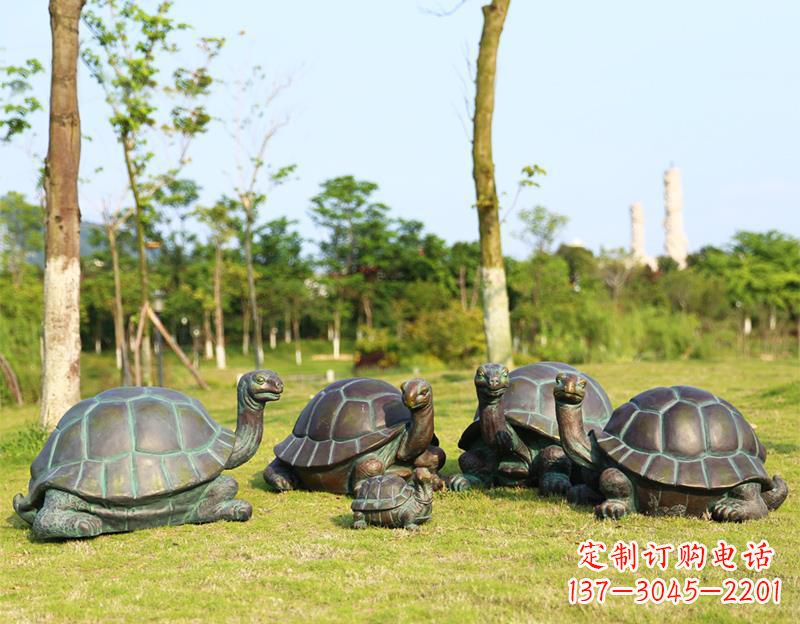 菏泽玻璃钢仿铜乌龟雕塑摆件