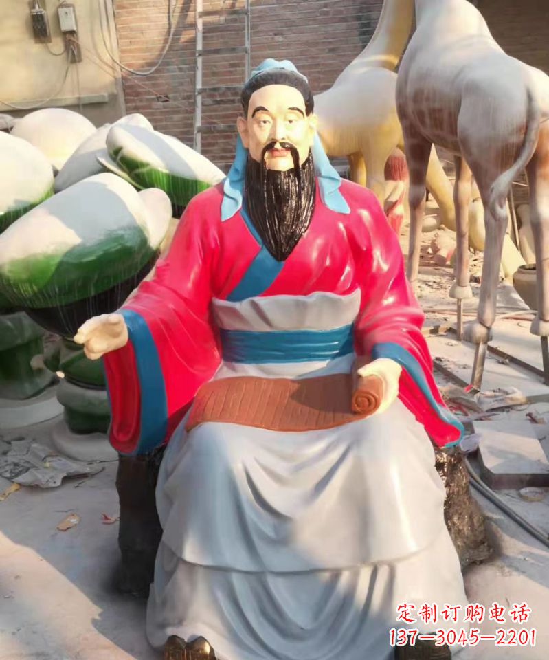 菏泽玻璃钢雕刻的孔子