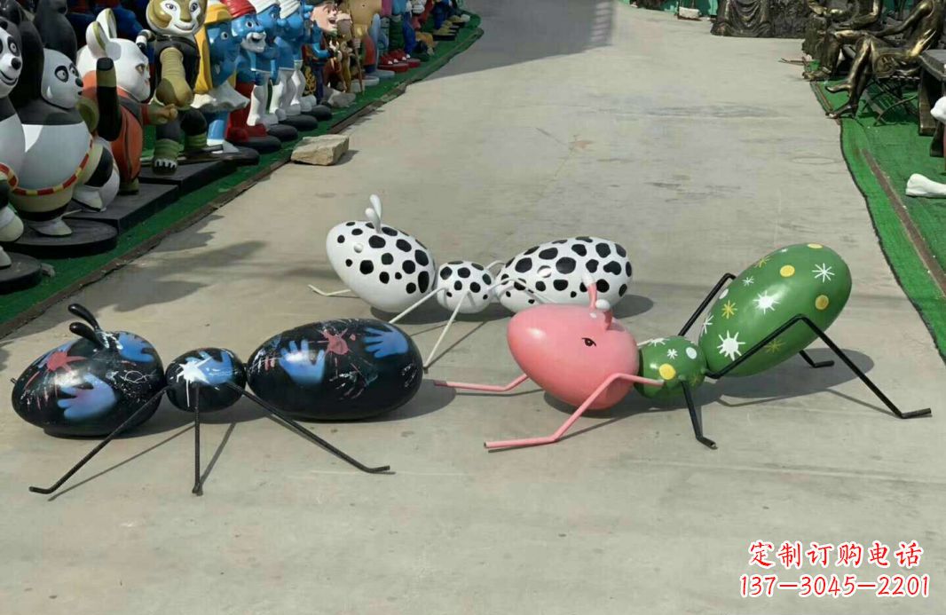 菏泽玻璃钢公园蚂蚁动物雕塑