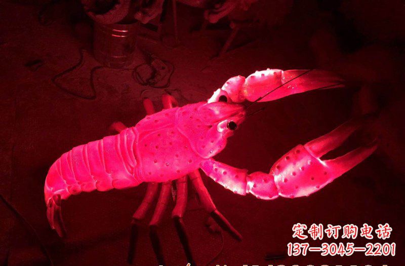 菏泽玻璃钢龙虾雕塑