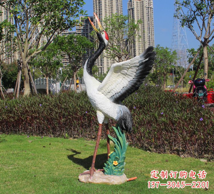 菏泽玻璃钢仙鹤雕塑