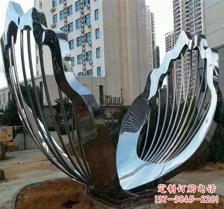 菏泽不锈钢贝壳景观雕塑