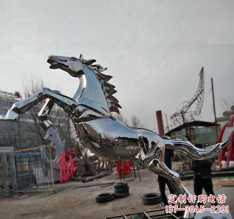 菏泽不锈钢奔跑马雕塑