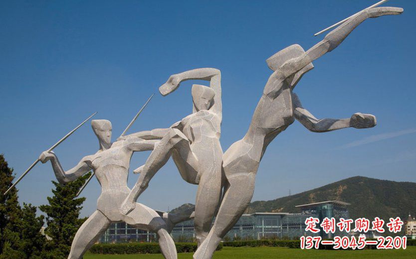 菏泽不锈钢标枪雕塑一种新型的艺术形式
