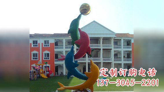 菏泽精美不锈钢海豚雕塑