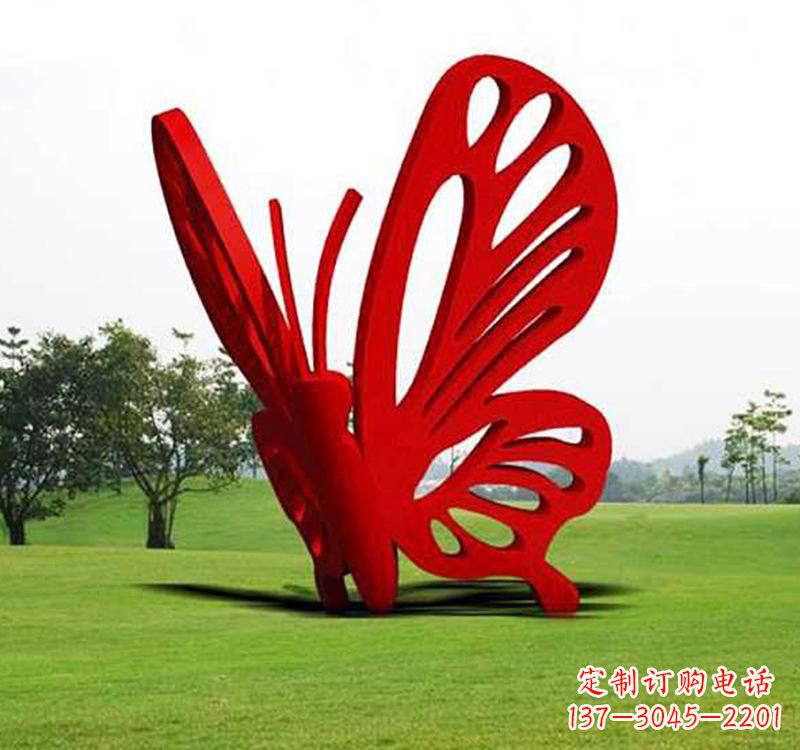 菏泽不锈钢草坪蝴蝶雕塑
