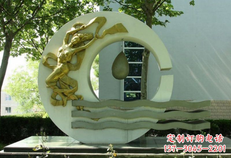 菏泽不锈钢嫦娥奔月雕塑