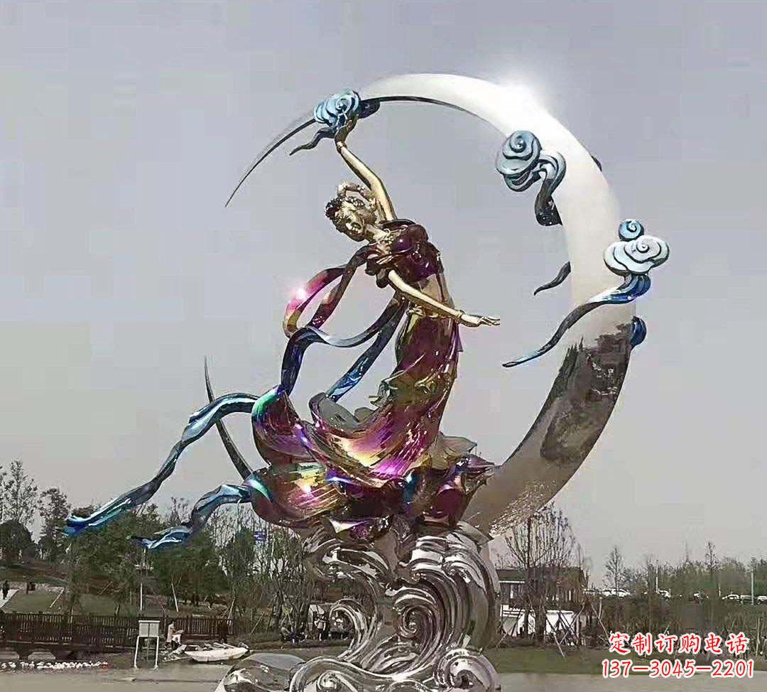 菏泽不锈钢嫦娥奔月雕塑