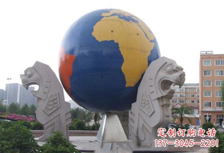菏泽不锈钢城市彩色地球雕塑让世界变得更美