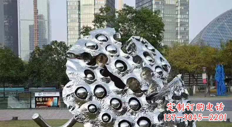 菏泽不锈钢城市的莲蓬雕塑