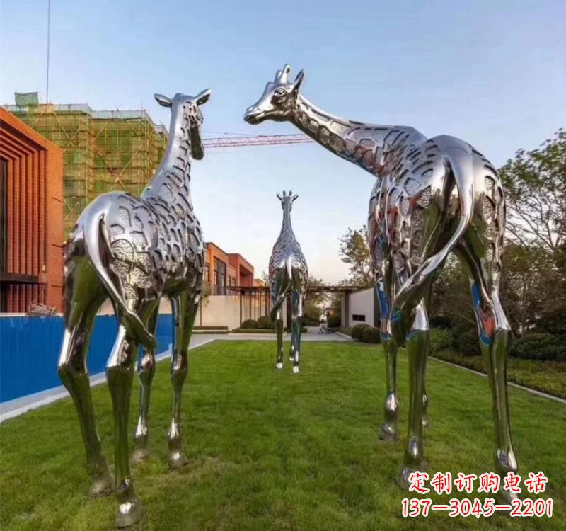菏泽不锈钢城市园林动物雕塑展示大自然的美丽