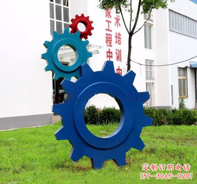 菏泽不锈钢齿轮创意雕塑