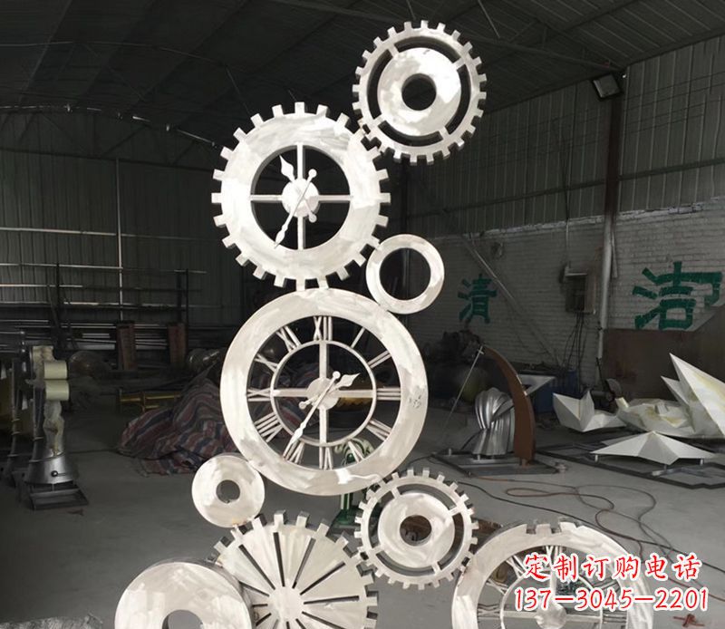 菏泽不锈钢齿轮雕塑
