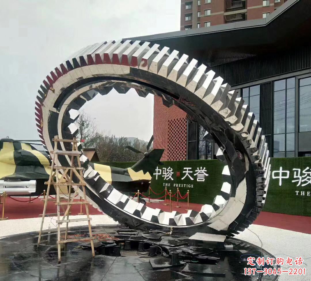 菏泽不锈钢抽象齿轮雕塑1