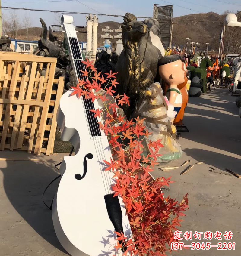 菏泽不锈钢抽象大提琴雕塑12