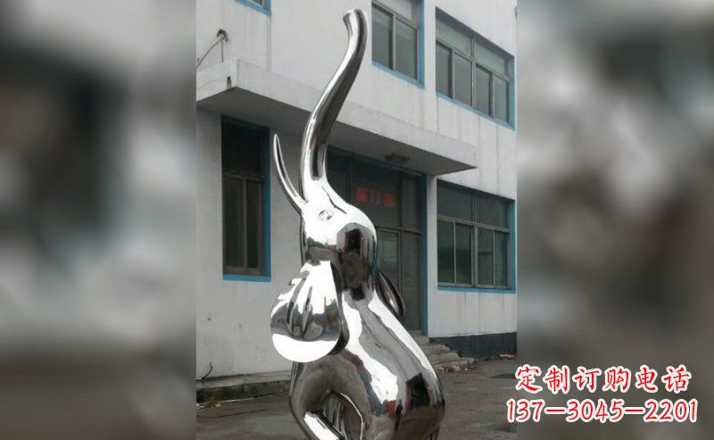 菏泽不锈钢抽象大象雕塑