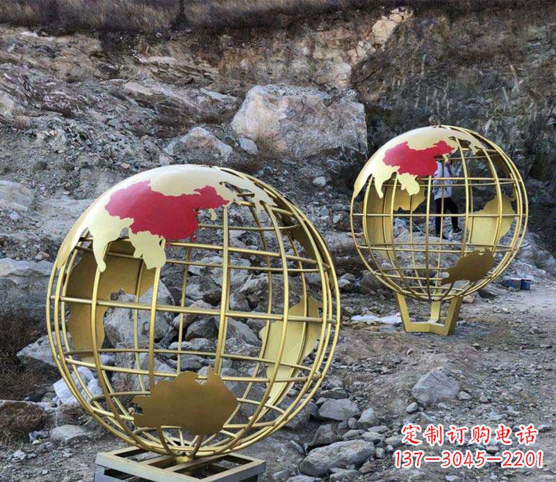 菏泽不锈钢抽象地球雕塑