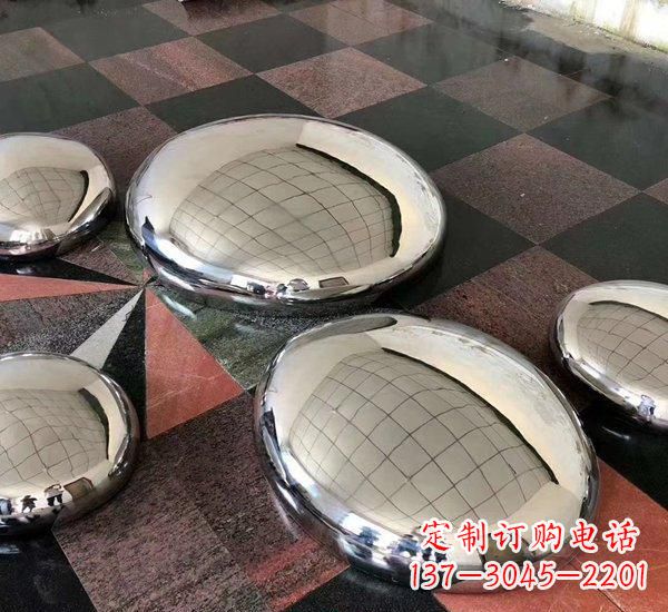 菏泽不锈钢抽象鹅卵石雕塑