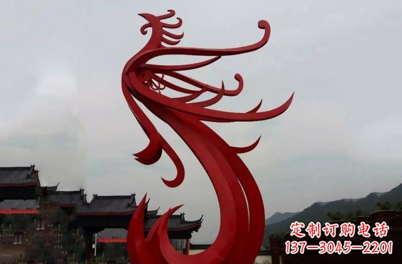 菏泽精美不锈钢凤凰雕塑