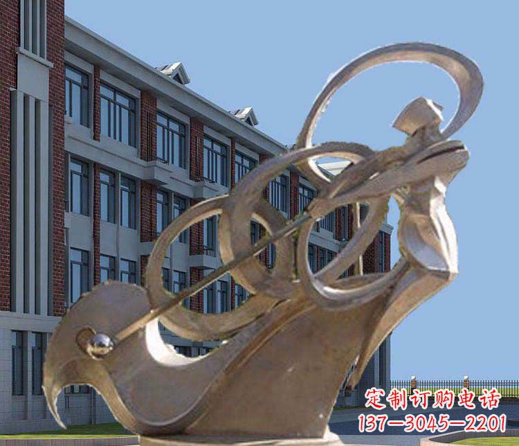 菏泽不锈钢制作的高尔夫球人物雕塑