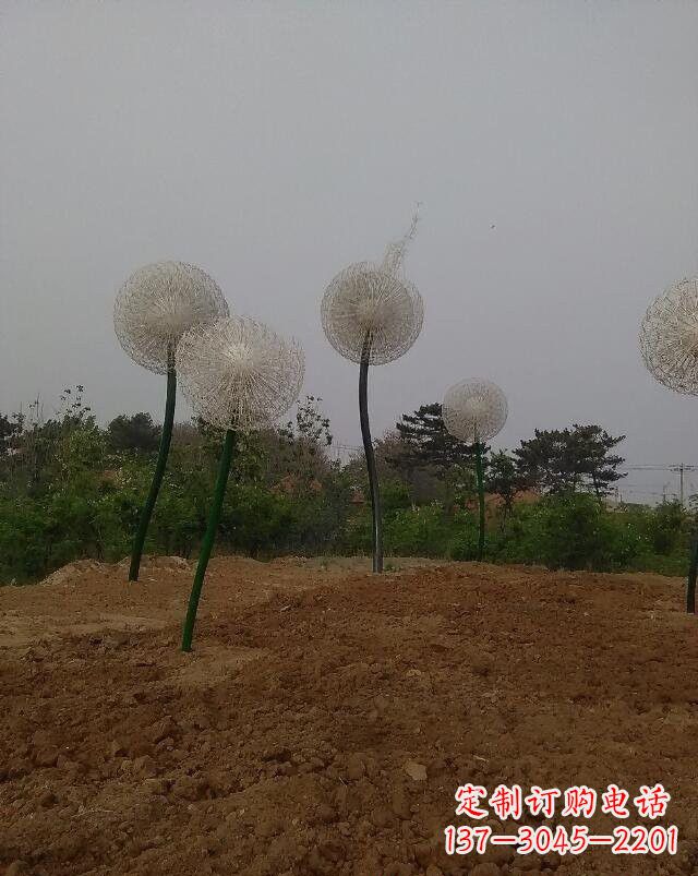 菏泽不锈钢抽象公园蒲公英雕塑