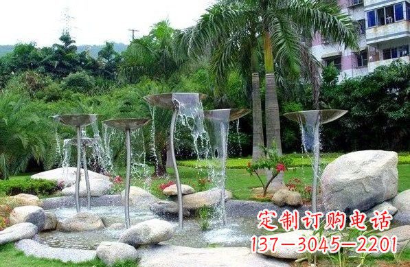 菏泽不锈钢喷泉雕塑艺术之美