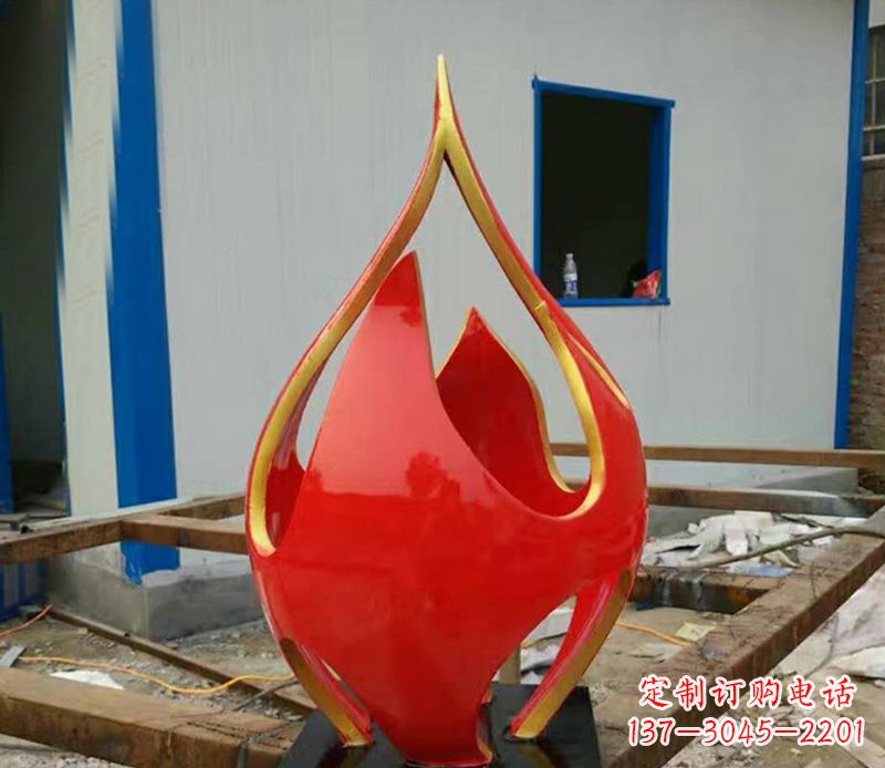 菏泽不锈钢抽象火龙果广场雕塑