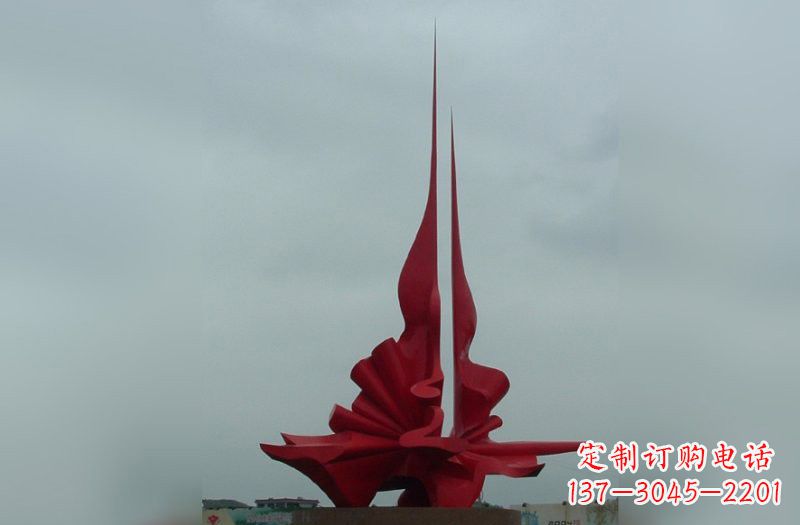菏泽不锈钢抽象火炬雕塑222