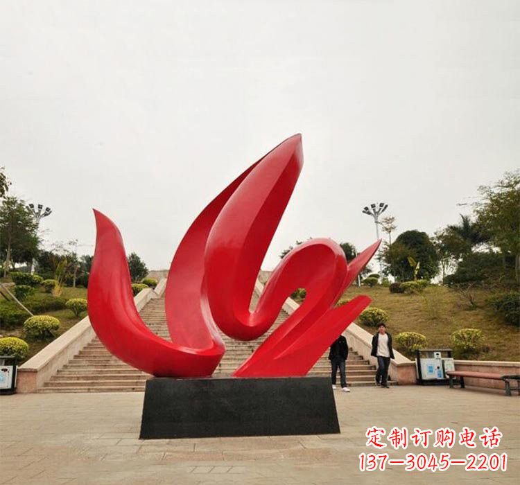 菏泽不锈钢抽象火苗雕塑