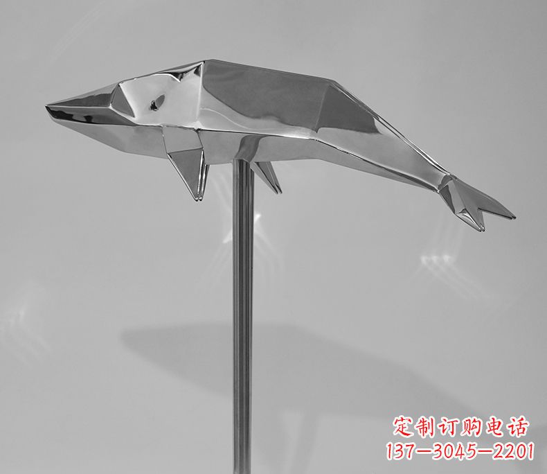 菏泽不锈钢海豚雕塑