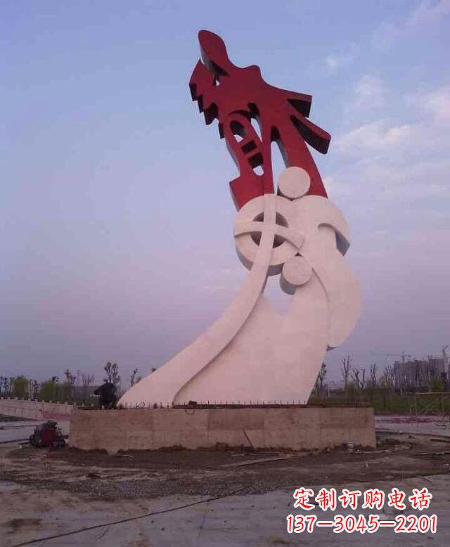 菏泽不锈钢抽象龙城市景观雕塑